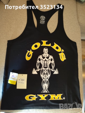 Фитнес потник Golds Gym - Черен