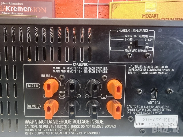 усилвател TECHNICS SU-V6X, снимка 7 - Ресийвъри, усилватели, смесителни пултове - 53403547