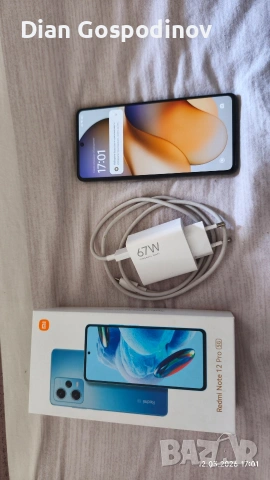 Xiaomi Redmi Note 12 Pro 5G 8GB/256GB + кутия и оригинално 67W зарядно, снимка 4 - Xiaomi - 53818945