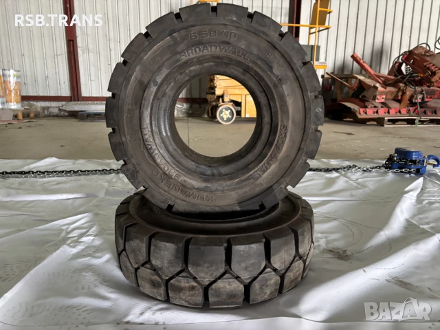 Бандажни гуми за мотокар 6.5х10 и 23х5 НОВИ