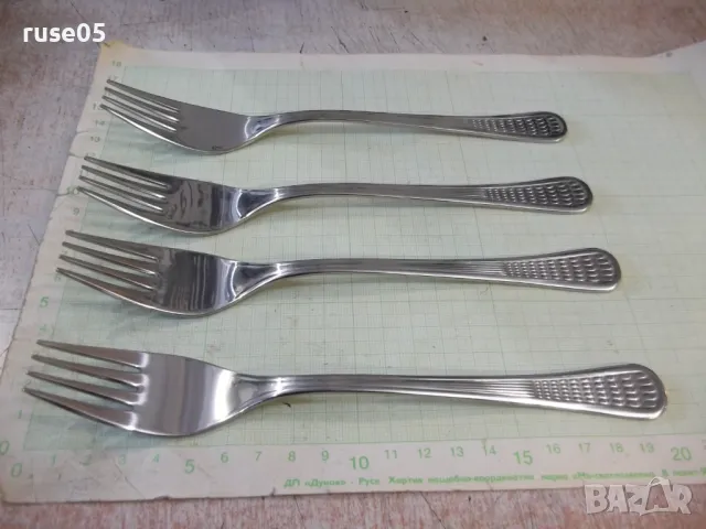 Лот от 4 бр. вилици "Перла" от завод "П.Денев-Габрово" нови, снимка 2 - Прибори за хранене, готвене и сервиране - 48742362