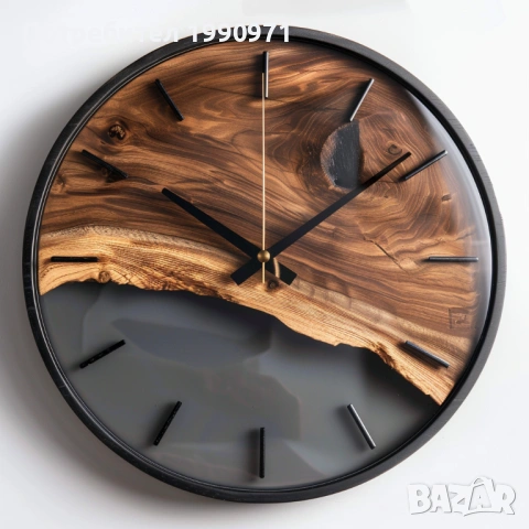 Стенен часовник от естествена дървесина по поръчка, снимка 15 - Декорация за дома - 53727150