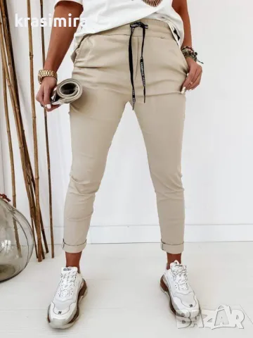 Панталони в бежово-S, М, Л, ХЛ, 2ХЛ, 3ХЛ , снимка 2 - Панталони - 50005480