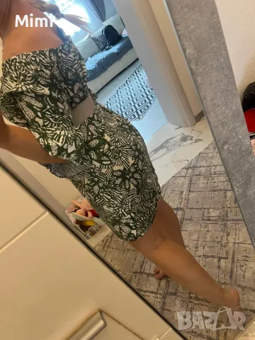 Н&M Рокля с голи рамене , снимка 3 - Рокли - 50415077