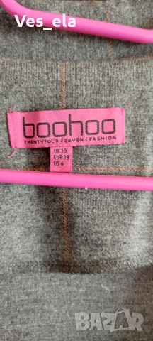 дълга памучна жилетка с колан и джобове марка Boohoo, снимка 4 - Жилетки - 53569395