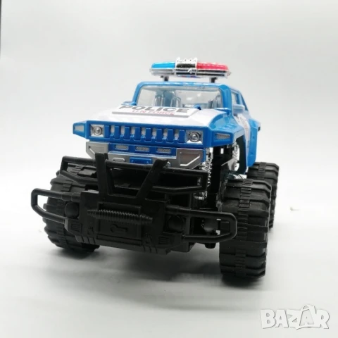 Полицейски джип с радиоуправление – 4x4 Monster Truck, снимка 5 - Коли, камиони, мотори, писти - 51067377