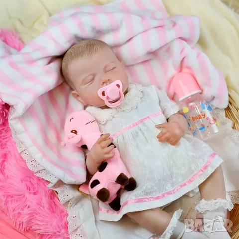 Кукла реборн, преродено бебе, момиче, силиконова реалистична кукла