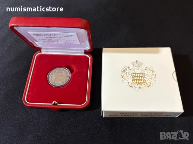 Монако 2016 – 2 евро - 150 години от основаването на Монте Карло PROOF