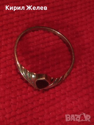 СТАРИНЕН БРОНЗОВ АРТ НУВО ПРЪСТЕН с ЧЕРЕН ОНИКС МАЙСТОРСКА ИЗРАБОТКА РЕТРО ВИНТИДЖ БИЖУ 7193, снимка 18 - Антикварни и старинни предмети - 34839784