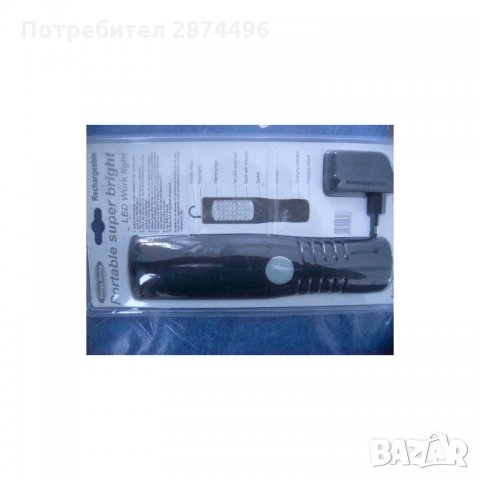 2035 Акумулаторна LED Работна Лампа с 35 Диода и зарядно на 12V и 220V, снимка 2 - Други инструменти - 34586136