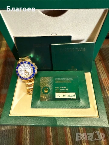 Часовник:Rolex Yacht-Master  18k  Gold, снимка 2 - Мъжки - 30505137