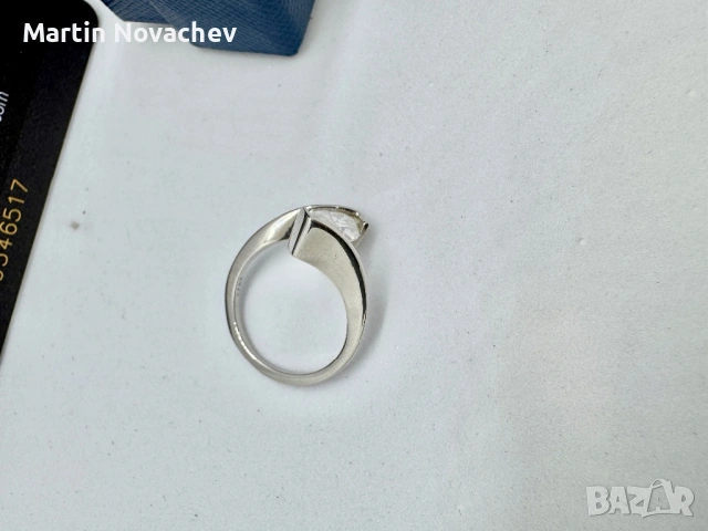 Сребърен пръстен с мойсанит (Диамант) 2.5 карата, снимка 6 - Пръстени - 53540928