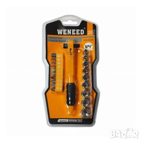 Тресчотка 1/4 с накрайници, снимка 2 - Аксесоари и консумативи - 52384486