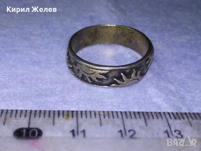 Стар СРЕБЪРЕН ВИНТИДЖ АРТ ПРЪСТЕН ОКСИДИРАНО СРЕБРО 925 Тип ХАЛКА ОРНАМЕНТИРАН със СЛЪНЦА 39907, снимка 17 - Пръстени - 42644156