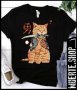 Дамска тениска с щампа SAMURAI CAT