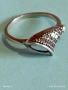 Стилен красив сребърен фешън АРТ пръстен с инкрустирани кристали 52681, снимка 8