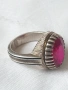 Сребърен пръстен с рубин, снимка 6
