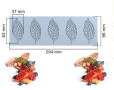 5 есенни листа листо перо дантела силиконов килим молд форма украса торта с фондан шоколад гъмпейст, снимка 1