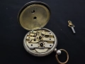 Сребърен тримостов джобен часовник , снимка 8