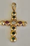 Златен кръст с Диаманти и Рубини-ръчна изработка , снимка 4