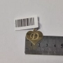 Златна Висулка Сърце с буква Д 1.56гр., снимка 4