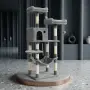 Многоетажна драскалка за котки 143 см с хамак, снимка 14