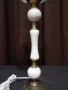 Комплект от две мраморни лампи с бели стъклени абажури, снимка 4