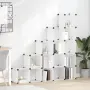 vidaXL Органайзер с кубични отделения, 15 куба, прозрачен, PP, снимка 2