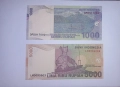 Индонезия 1000 / 5000 рупии 2000-2001 UNC, снимка 2