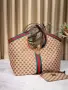 Gucci Луксозна Дамска Чанта С Монограм Зелено-Червена Лента И Несесер - Различни Цветове Код SEM-784, снимка 13