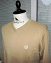Henri Lloyd Mens Light Beige V-Neck Long Sleeve Cotton Casual Jumper Size Large, снимка 3