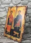 Реплика на старинна икона Свети бесребърници Козма и Дамян 25/18 см, снимка 2