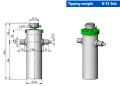 ХИДРАВЛИЧЕН ЦИЛИНДЪР 6 ТОНА ход 1435мм 5 секции, снимка 2