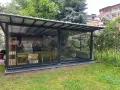 Ветроупорни завеси кристал PVC прозрачен винил прегради найлон барбекю тенти шатри навеси , снимка 8