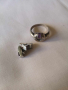 Комплект пръстен и обеци от сребро и аметисти, снимка 4
