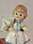 порцеланова фигурка момиче с чадър 19/4, снимка 3