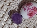Обеци с аметист и керамика, снимка 4