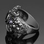 Сребърен пръстен с лилав аметист, снимка 4
