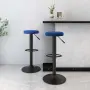 vidaXL Бар табуретки, 2 бр, сини, кадифе, снимка 2