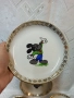 5 Български детски порцеланови чинии с Мики Маус и позлатен кант с орнаменти 17,5 см диаметър ., снимка 4