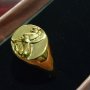 Нов пръстен с античен мотив- лъв с крила, снимка 2