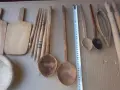 Стари дървени вретена , лъжици, копаня, точилки , дъски и др, снимка 4