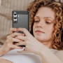 Samsung Galaxy S25 FE Удароустойчив Carbon Fiber Калъф и Протектор, снимка 8