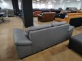 Сив кожен диван голяма двойка Calypso, снимка 8