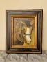 Прекрасна антикварна авторска картина масло върху платно , снимка 2