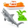 Детски комплект Shark Attack – лодка и голяма акула с подвижна уста, снимка 1