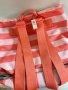 Victoria's Secret Раница и Хладилна Чанта 2 в 1, Розово-Коралово Райе, снимка 9