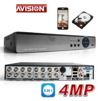 6-в-1 Мултихибриден 16 Канален 4M-N Hexaplex XVR DVR за AHD CVI TVI XVI IP CVBS 4MPx 3MPx 2MP Камери, снимка 1 - Комплекти за видеонаблюдение - 41501996