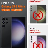 Калъф SHIELDON за Galaxy S24 Ultra 6.8", от естествена кожа, зърнесто черно, снимка 2 - Калъфи, кейсове - 44208018