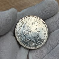10 франка 1966 г, Княжество Монако - сребърна монета, снимка 5 - Нумизматика и бонистика - 42740218